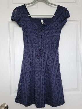 Aéropostale Navy Blue Lack Dress Size XS